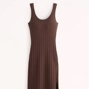 Ribbed Midi Sweater Dress Abercrombie X-small in Brown